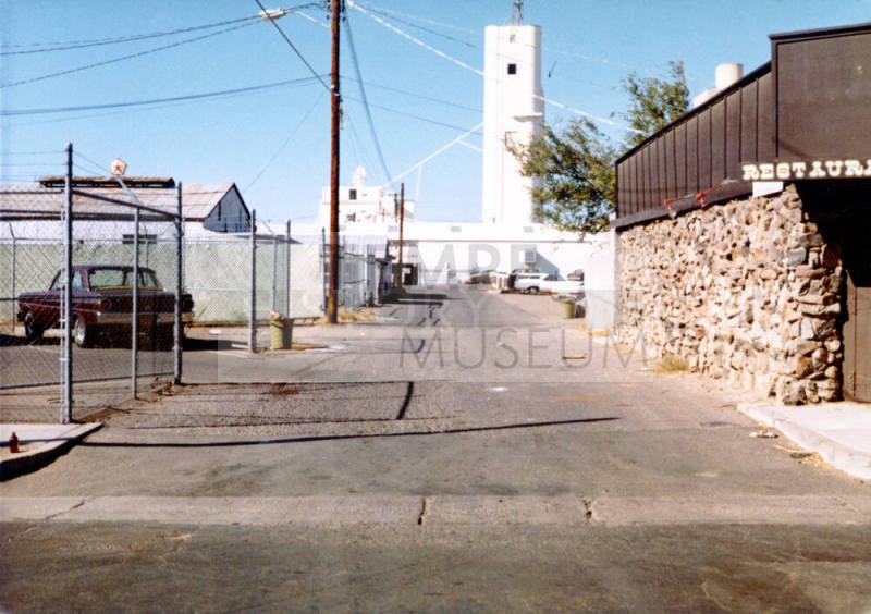 Alley east of Mill Ave. looking north
