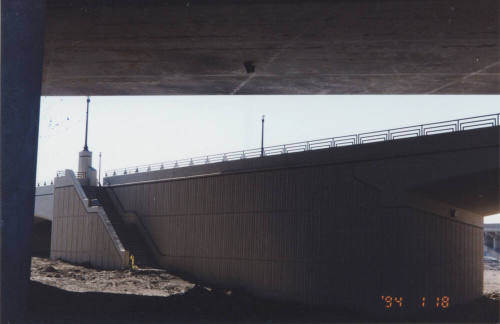 Looking Southeast - Abutment 2 Stairway - Retaining Wall Northeast-1