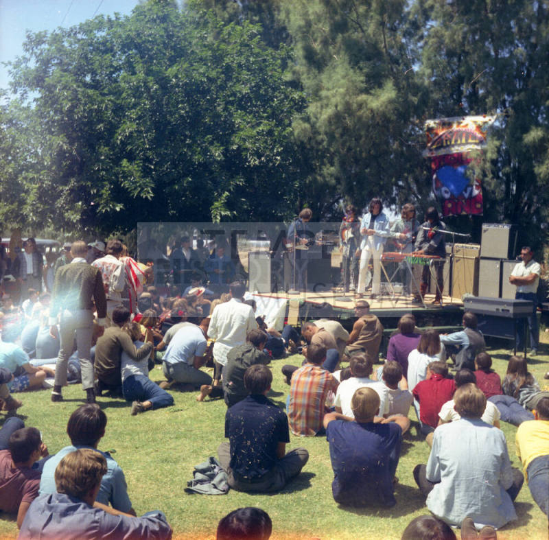 Band plays at love-in, Tempe Beach Park