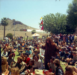 Love-in at Tempe Beach Park --2 seated crowd scenes