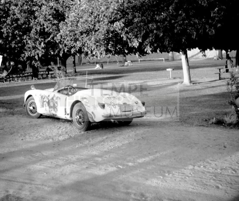 Sports Car Covered in Graffiti at Love-In at Tempe Beach Park
