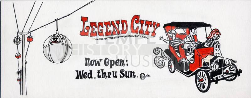 Antique Car billboard design for Legend City