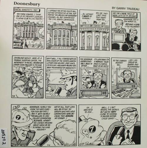 Governor Mecham Recall Cartoons by Trudeau
