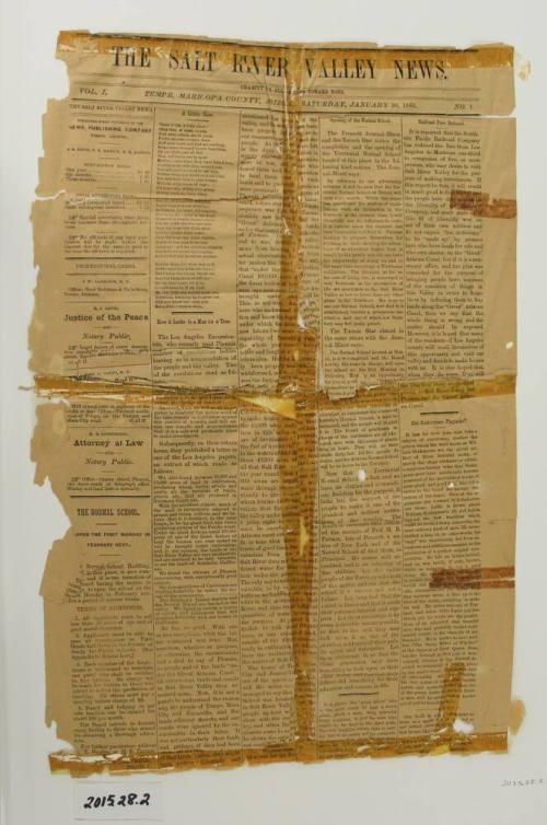 First Issue of Salt River Valley News