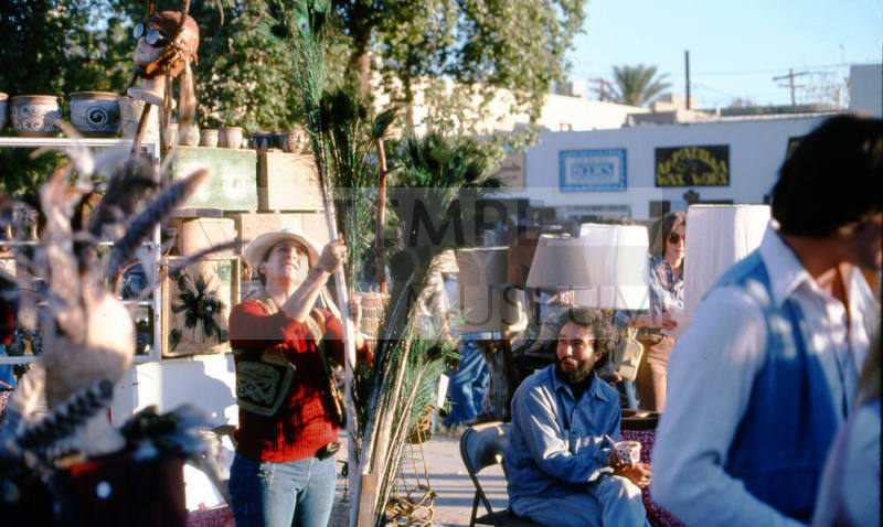 Woman with feathers at 1977 Haydens Ferry Arts & Craft Fair