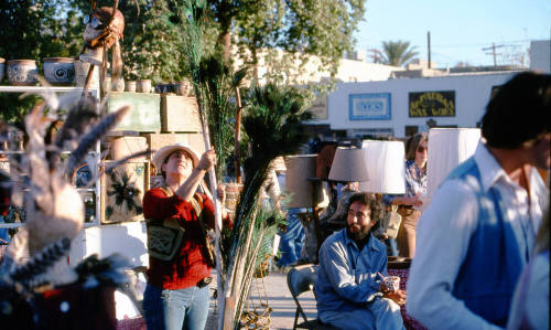 Woman with feathers at 1977 Haydens Ferry Arts & Craft Fair