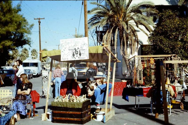 1976 Haydens Ferry Arts & Craft Fair paraphernalia display