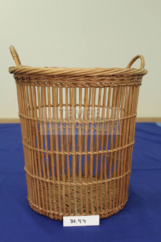 Woven Reed Waste Basket