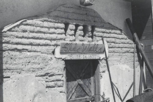 3 W. 1st Street-Tempe, AZ old adobe wall at Hayden House Monti's la Casa Vieja