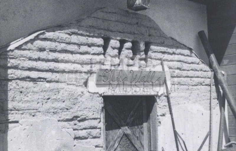 3 W. 1st Street-Tempe, AZ old adobe wall at Hayden House Monti's la Casa Vieja