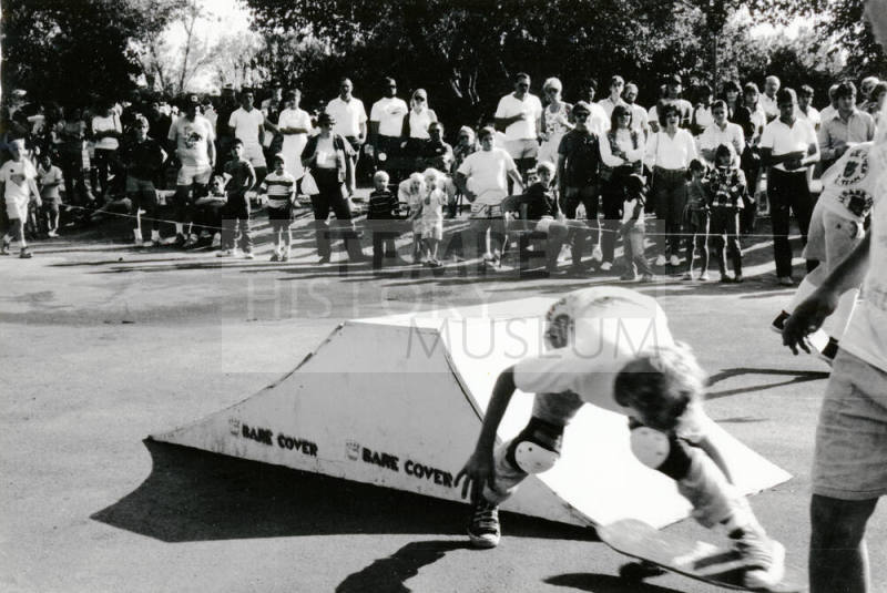 Skateboarding on Small Ramp: Oktoberfest at Tempe Beach Park