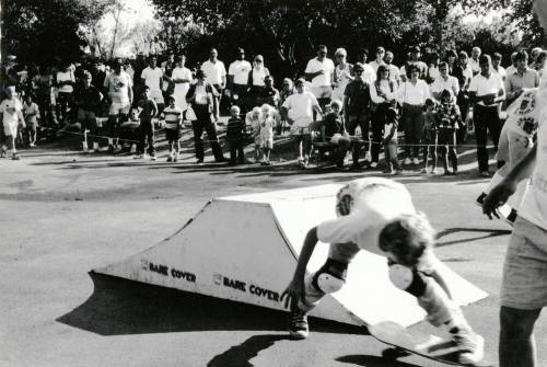 Skateboarding on Small Ramp: Oktoberfest at Tempe Beach Park