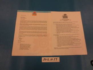 Letter from Fiesta Bowl to Harry Mitchell 12-22-2005