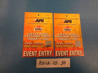 Fiesta Bowl Pregame Party Ticket 2004