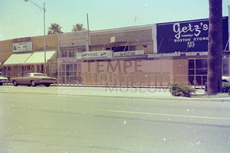 Storefront of Getz's and The Place