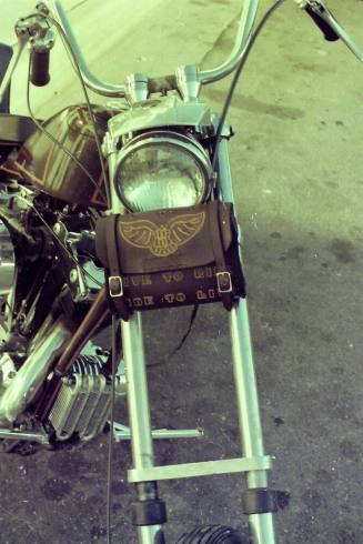 Motorcycle with Euphoria Leather Bag