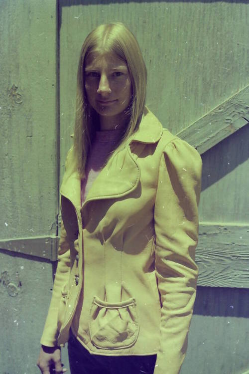 Woman in Euphoria Leather Jacket
