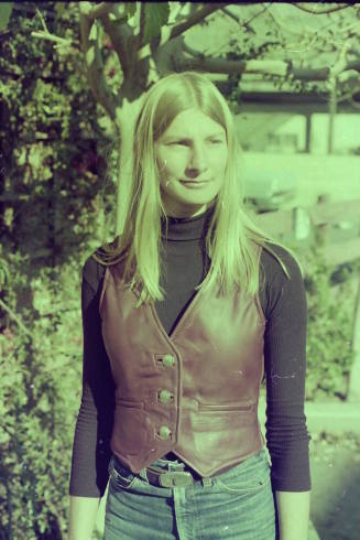 Woman in Euphoria Leather Vest