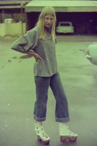 Woman in Euphoria Leather Clogs