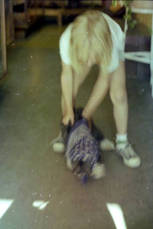Kid with Dog at Euphoria Leather