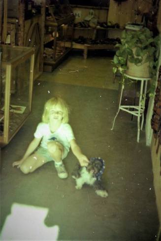 Kid with Dog at Euphoria Leather