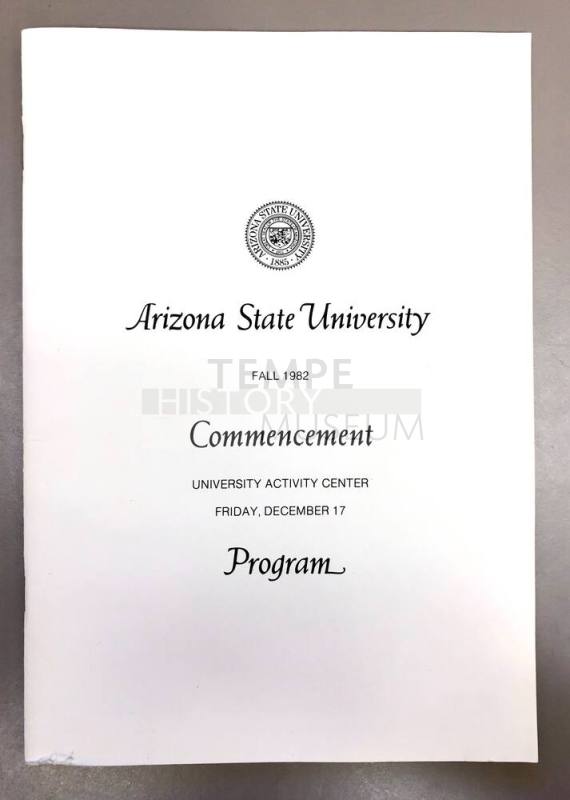Program, Arizona State University Commencement, Fall 1982