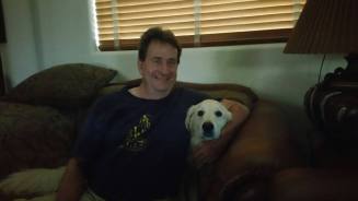 Bob Gregg with Labrador Retriever