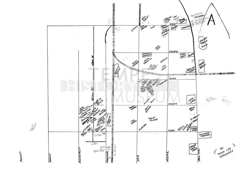 Map - Families from Hardy to Mill Avenue in Tempe