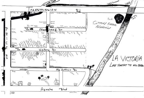 Map - Families in La Victoria Area