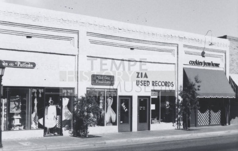 Miller Block-418 to 422 S. Mill Avenue Lotions and Potions, Vee Gee Fashions, Zia Records, Cookies from Home
