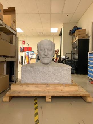 Marble bust of Walter Bimson by Lawrence Tenney Stevens