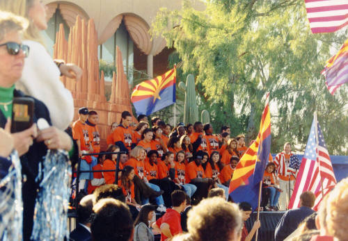 Tempe High School - Crowd at Bill Clinton Event at Gammage Auditorium
