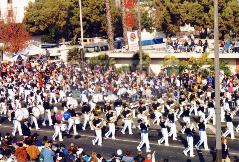 Tempe High School - Marching Band Walking by at Rose Bowl Parade