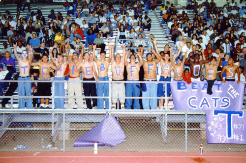Tempe High School - Fans in Bleachers at Football Game