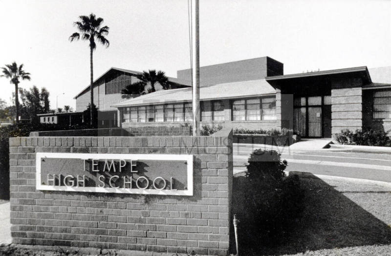Tempe High School - Front Entrance and Sign