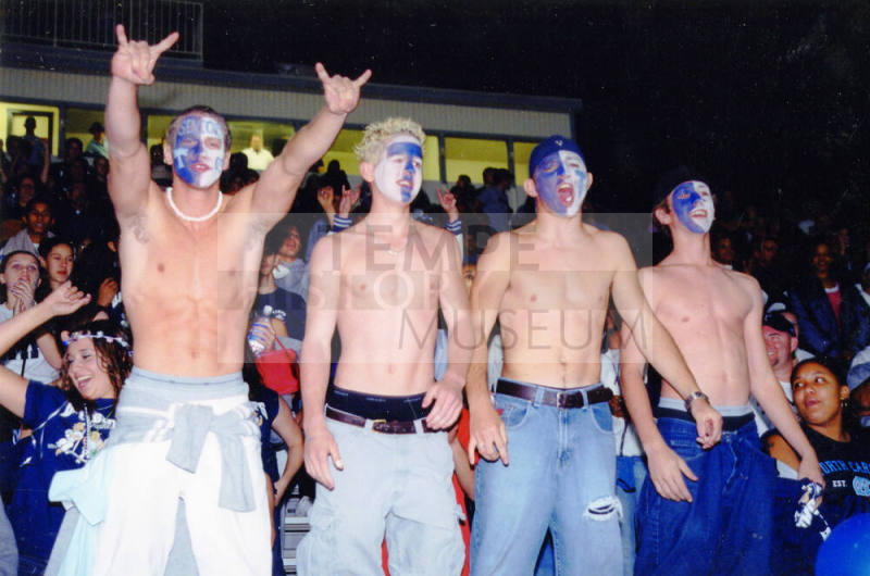 Tempe High School - 4 Students with Blue and White Painted Faces