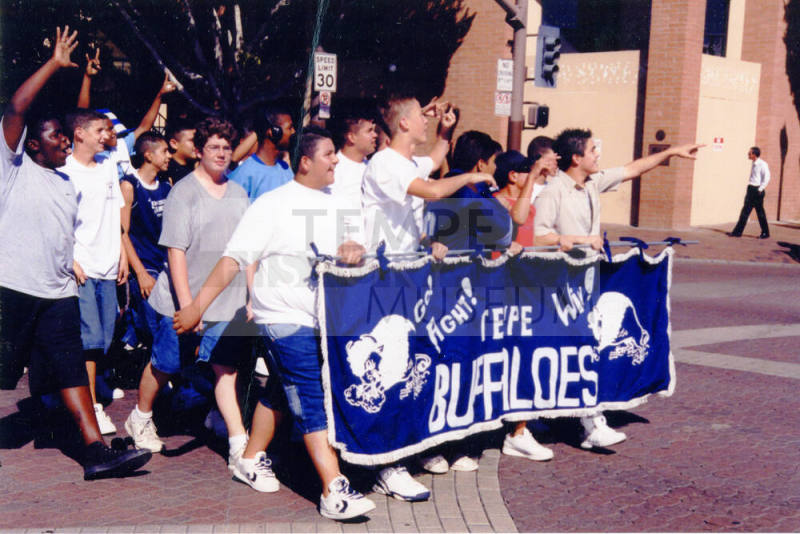 Tempe High School - Students in parade on Mill Avenue