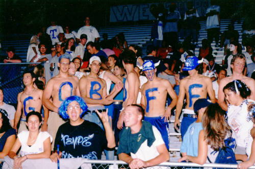 Tempe High School - Students in Bleachers at Football Game
