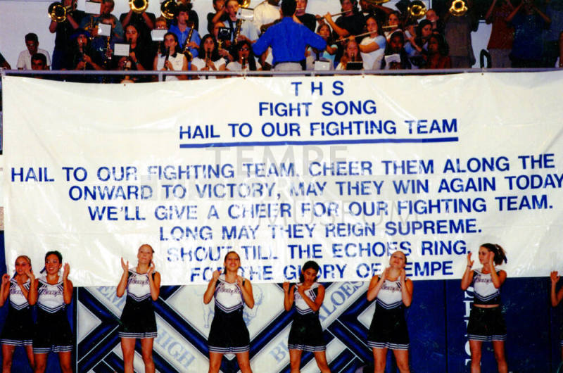 Tempe High School - Cheerleaders at a Game in the Gym