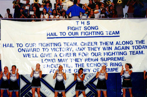 Tempe High School - Cheerleaders at a Game in the Gym