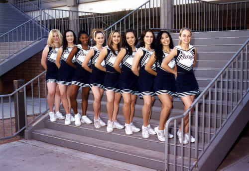 Tempe High School - Cheerleaders Outside on Stairs