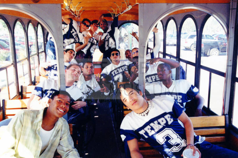 Tempe High School - Students inside "Ollie the Trolley"