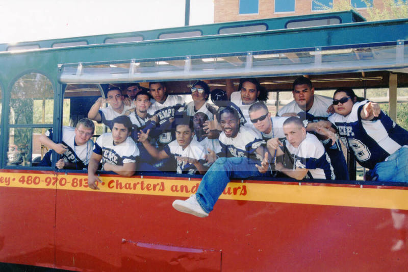 Tempe High School - Students in "Ollie the Trolley"