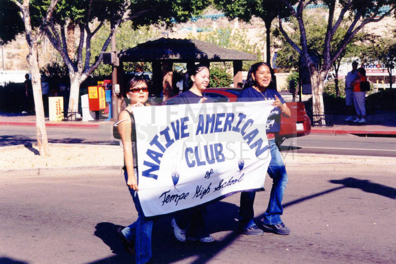Tempe High School - Native American Club Members at Parade