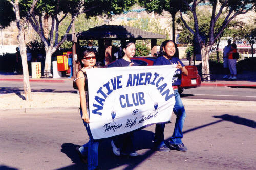 Tempe High School - Native American Club Members at Parade