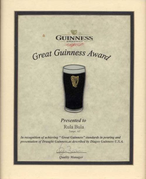 Great Guiness Award