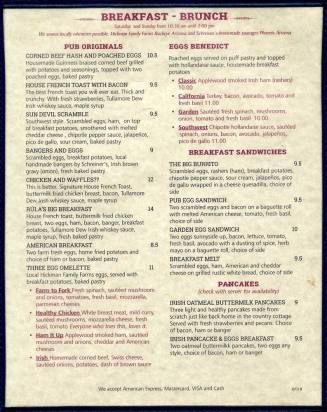 Rula Bula Breakfast-Brunch Menu