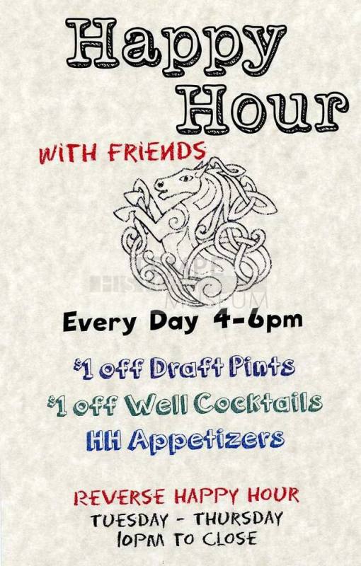 Rula Bula Happy Hour Menu