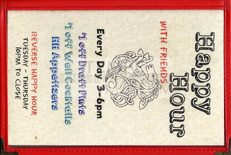 Rula Bula Happy Hour Menu
