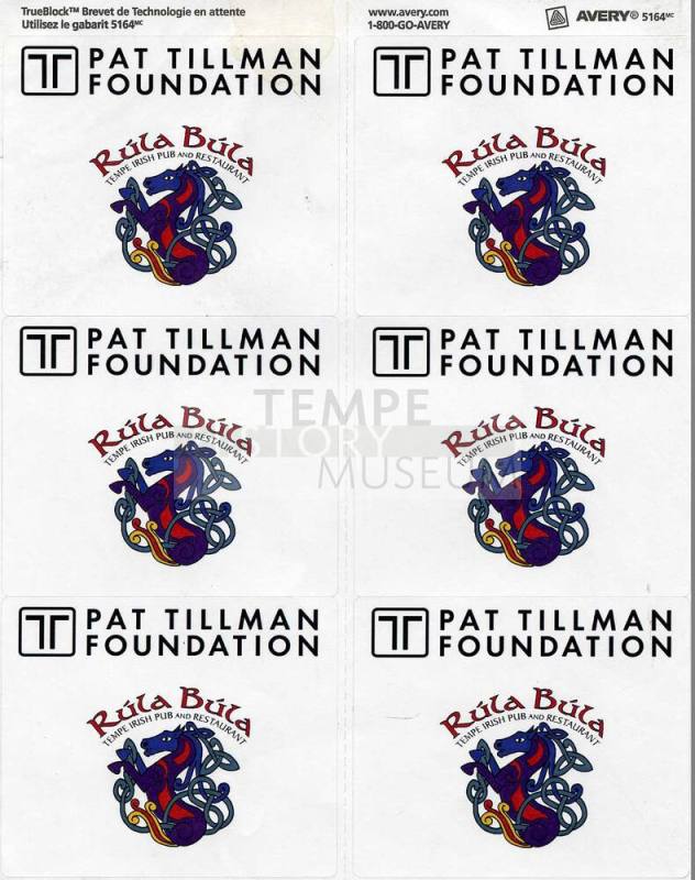 Rula Bula - Pat Tillman Foundation Stickers